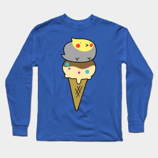 Cockatiel Icecream Cone Long Sleeve T-Shirt